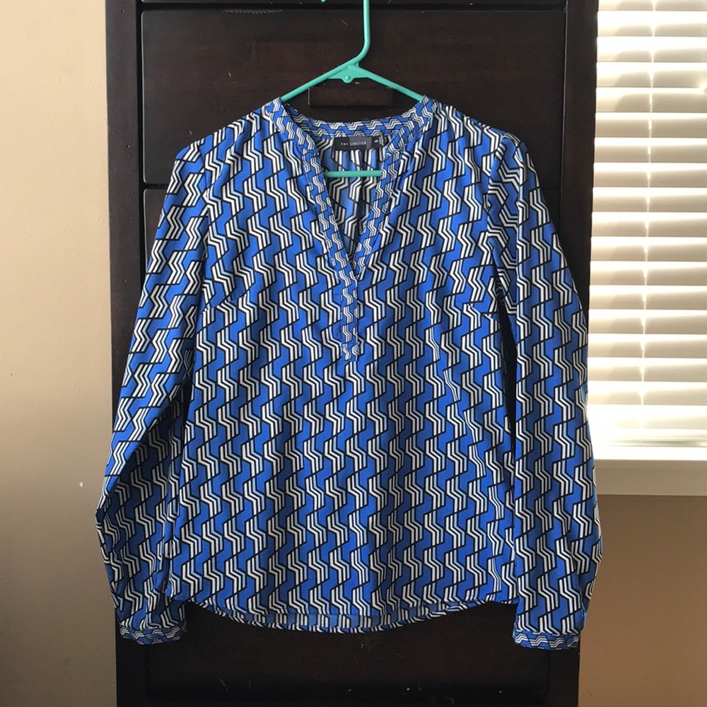 The Limited: Pattern long-sleeved blouse